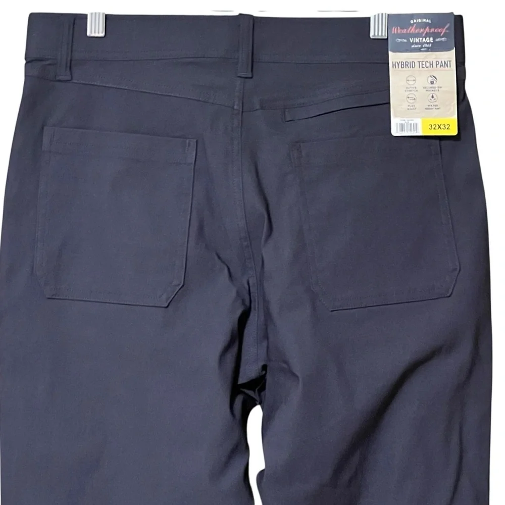 Weatherproof Hybrid Tech Pants 32x32 Blue Stretch Water Resistant NWT